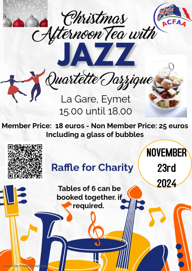 Christmas afternoon tea with Jazz 23rd November 2024