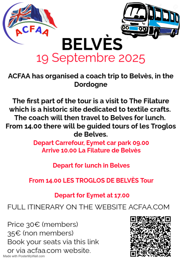 Coach trip to Belvès 19th September 2025