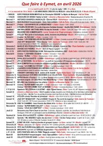 What's on in Eymet in April FR