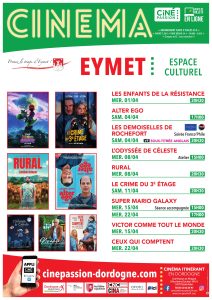 Eymet cinema programme April 2026