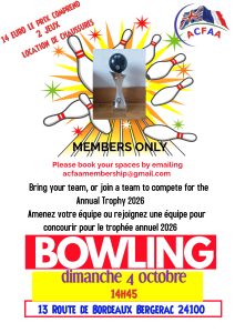 Bowling competition for the President's Cup