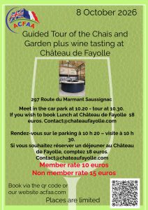 Château de Fayolle guided tour and wine tasting October 2026