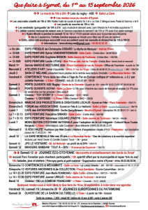 What's on in Eymet 1-15 September FR