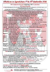 What's on in Eymet 1-15 September EN