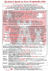 What's on in Eymet 16-30 September FR