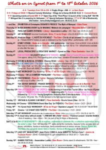 What's on in Eymet 1-18 October EN
